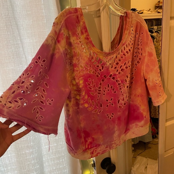 Free people boxy-fit sweatshirt top (reversible) - Picture 6 of 6